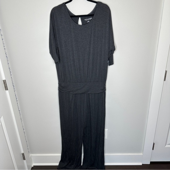 Soft Surroundings Gray Toujours Jumpsuit Modal Jersey Knit  SOFT XL NWOT Neutral - Picture 7 of 16